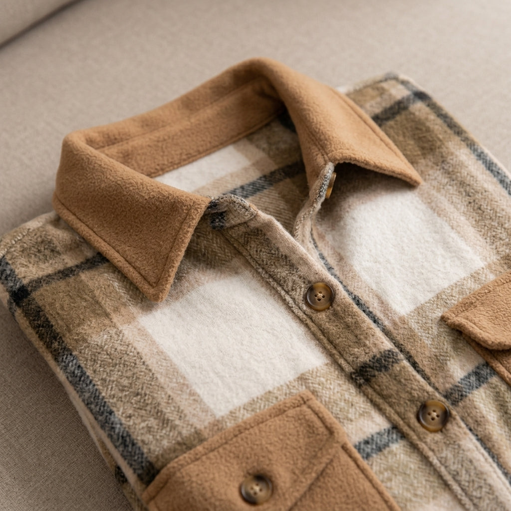 Acadia Longline Plaid Coat